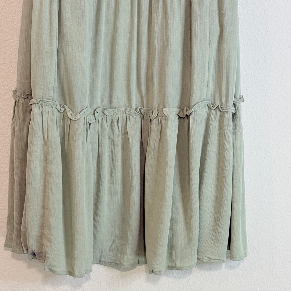 🆕 Desert Sage Tiered Maxi Skirt XL – Boho Western Flowy Maxi 🆕 - Picture 3 of 15